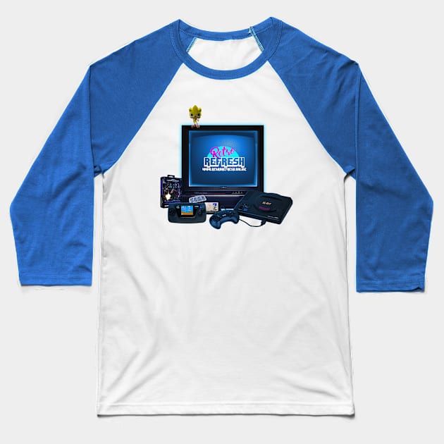 Mega Drive Nostalgia Tee Baseball T-Shirt by Retro Refresh